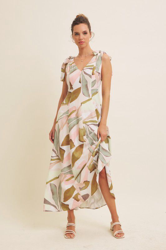 Tropical fit & flare maxi dress S Tropical fit & flare maxi dress S