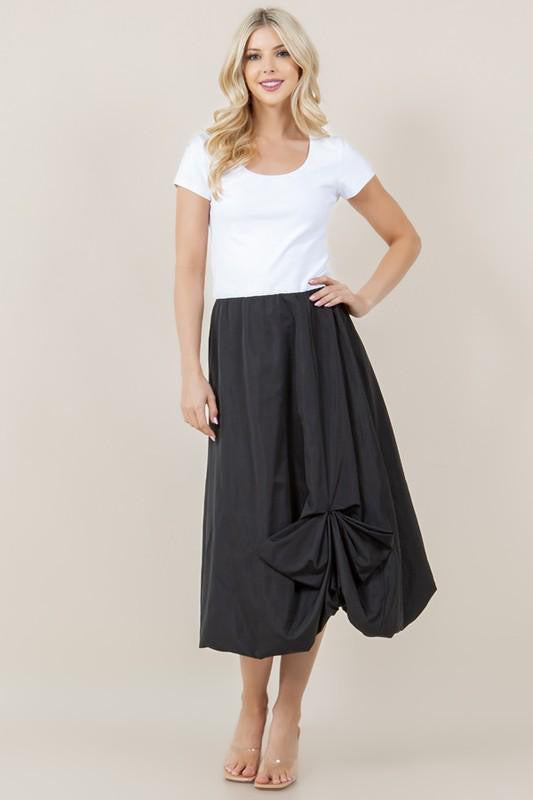 Elegant Knot Midi Skirt