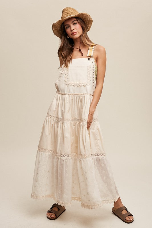 Champage Overall Style Maxi Dress