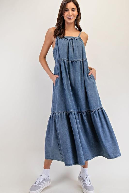 Denim Maxi Dress (NEW)