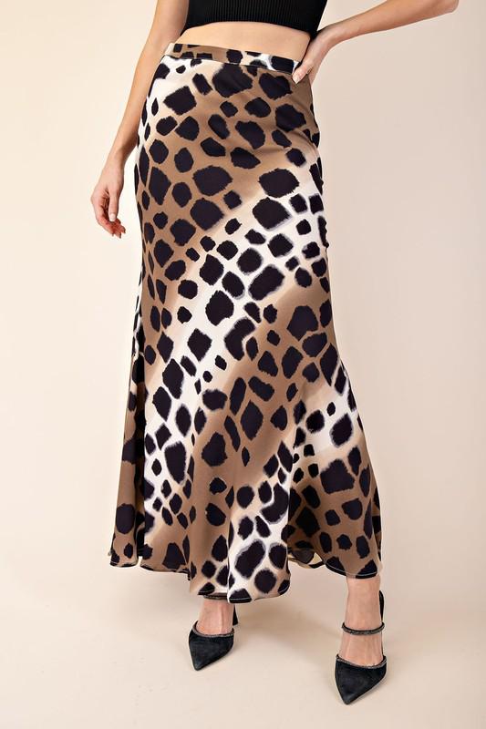 Animal print maxi skirt