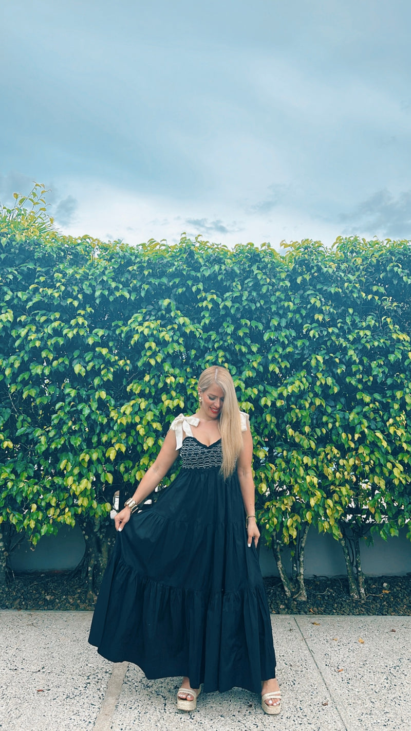 Black Tiered Maxi Dress