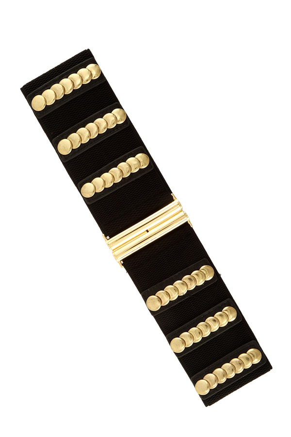 Circule stud black belt