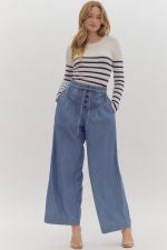 Denim Breeze Wide-Leg Pants