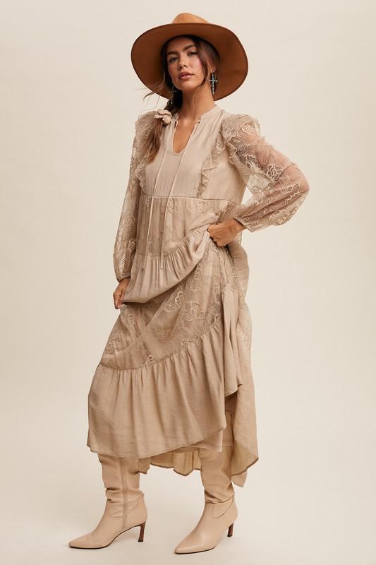 Victorian Ivory Maxi Dress