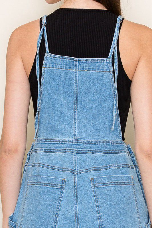 Wide Leg Light Denim Overall (Preorder)