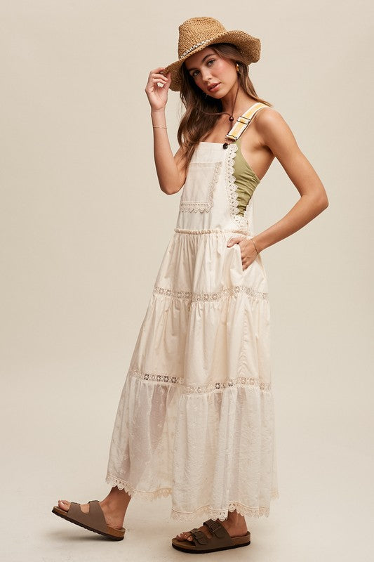 Champage Overall Style Maxi Dress