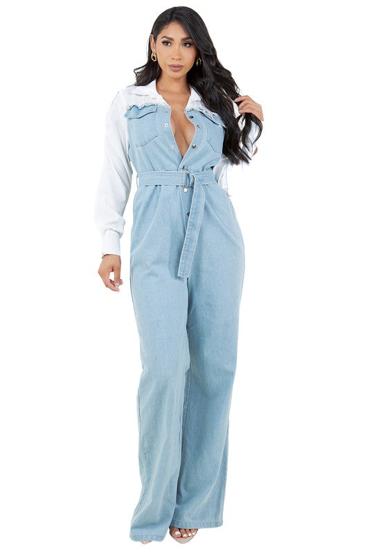 WOMEN FASHION DENIM JUMPSUIT