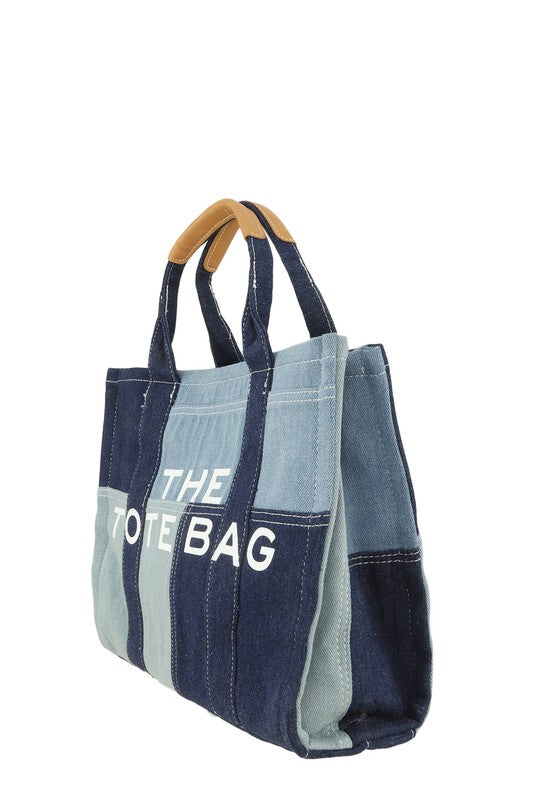 The Tote Denim Crossbody Bag