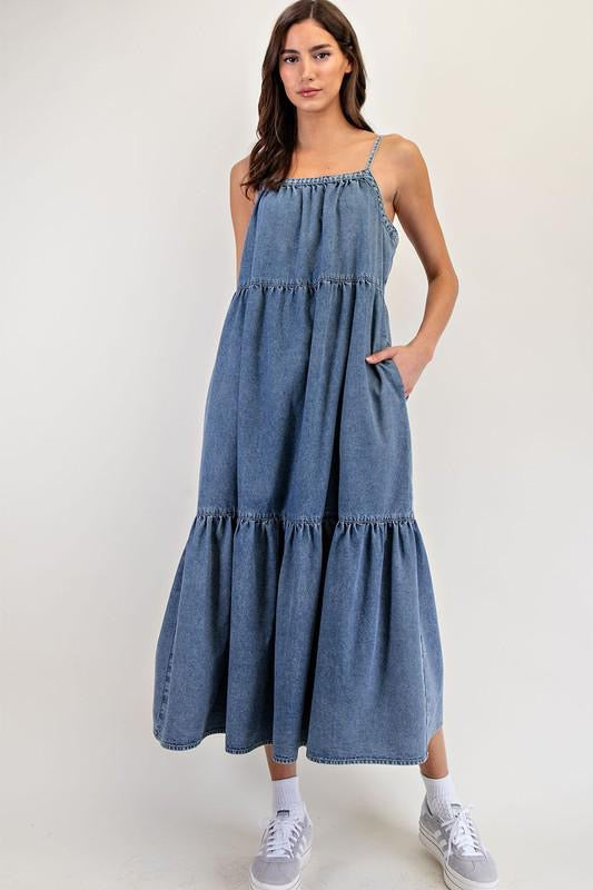 Denim Maxi Dress (NEW)