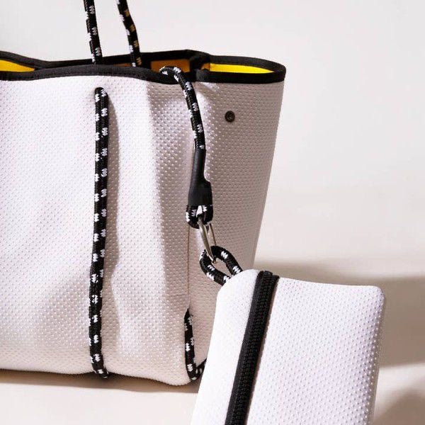 Everyday Tote White Dotted