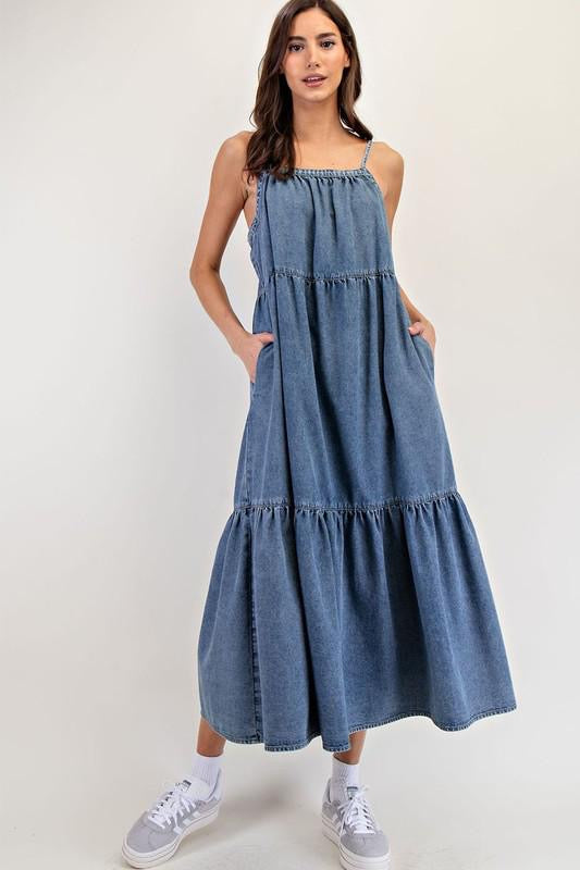 Denim Maxi Dress (NEW)