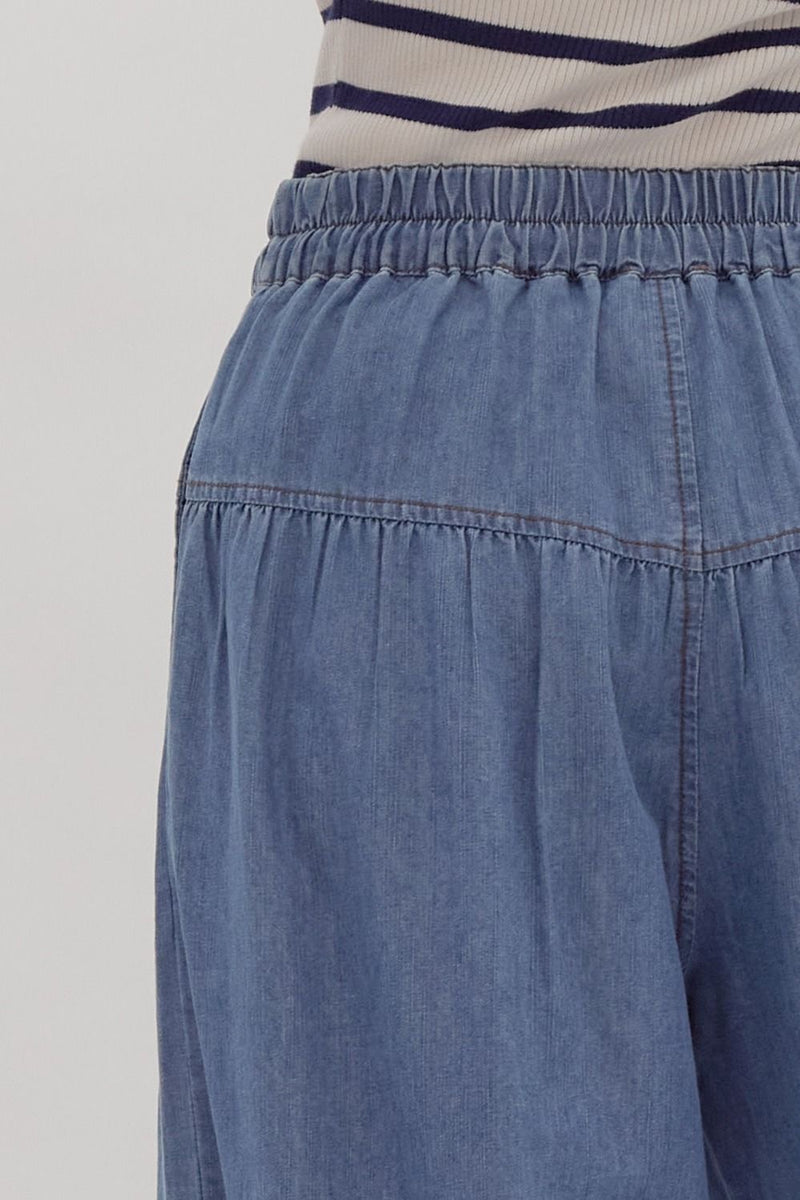 Denim Breeze Wide-Leg Pants