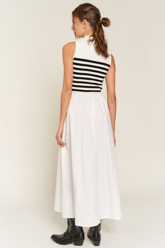 White & Black Maxi Dress