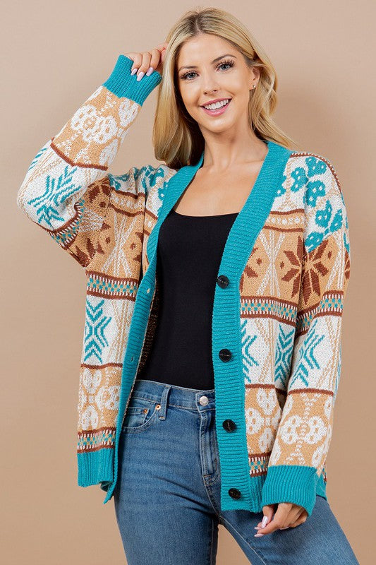 Blue Print Cardigan