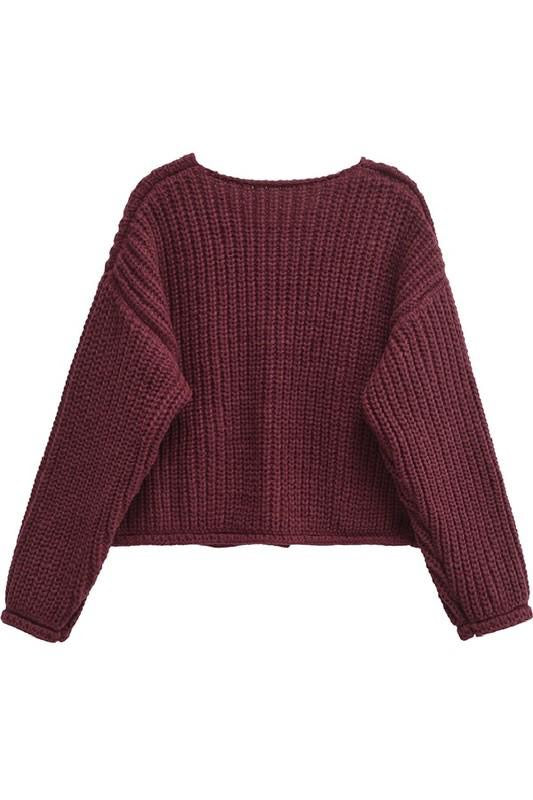 Burgundy Cardigan