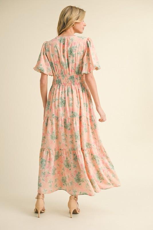 Peach Blossom Maxi Dress (Preorder)