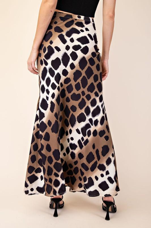 Animal print maxi skirt