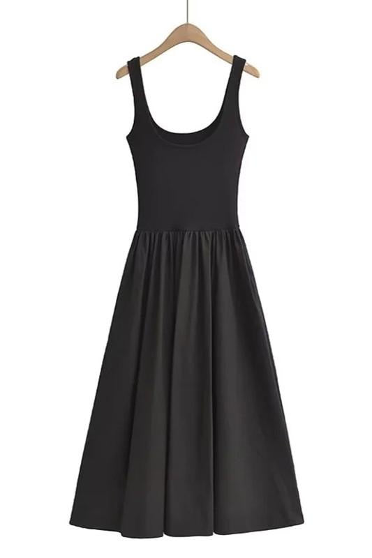 Black Midi Basic Dress