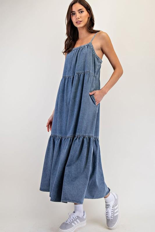 Denim Maxi Dress (NEW)