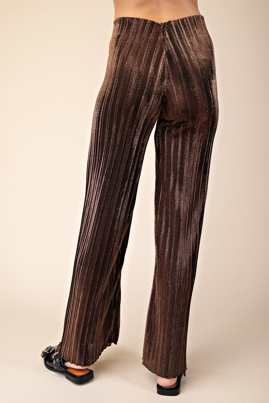 Pleated Bronze Mesh Pant