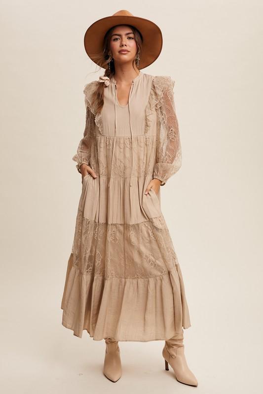 Victorian Ivory Maxi Dress