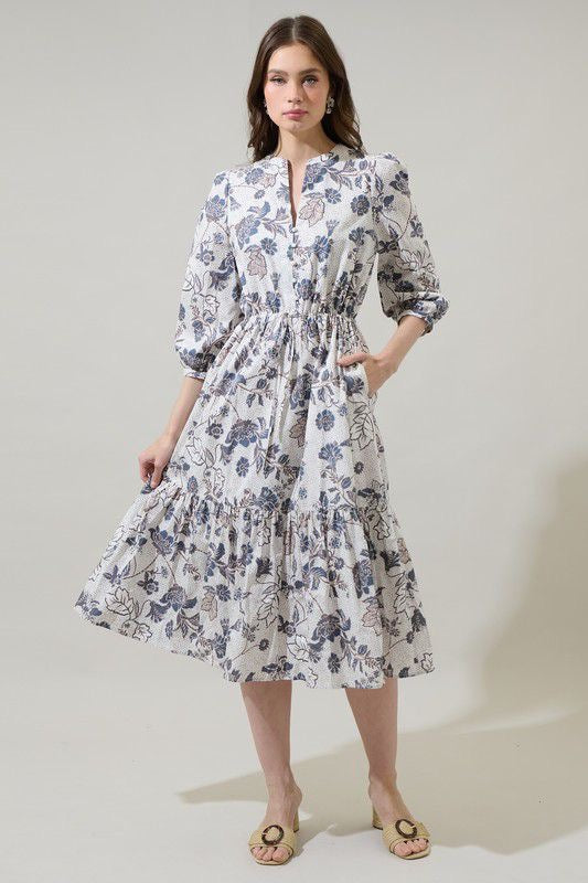 Floral Elegance Midi Dress