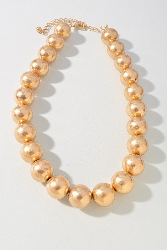 Gold Round Necklace