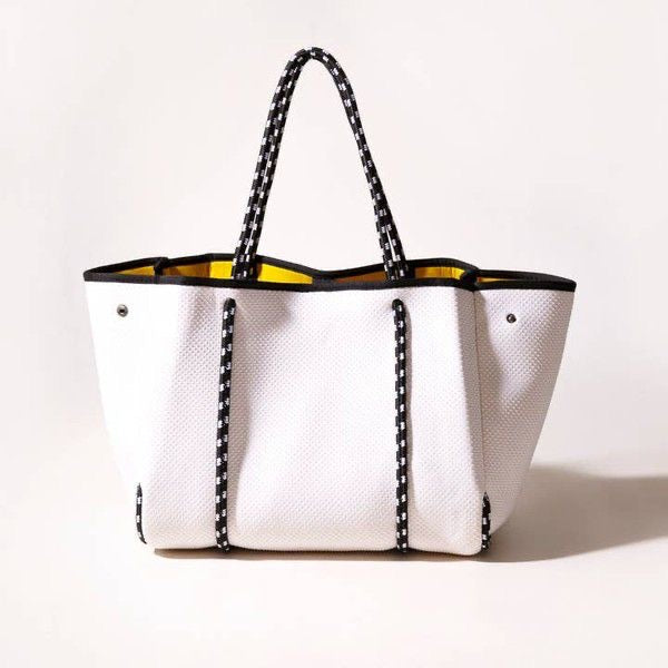 Everyday Tote White Dotted