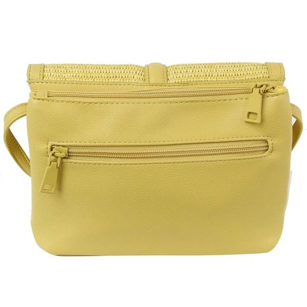 Straw Flap Crossbody Bag