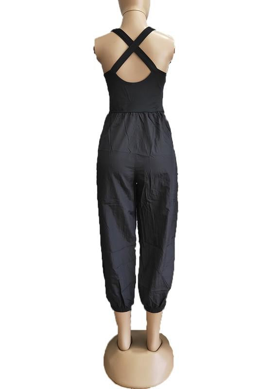 Black Cut-Out Jumpsuit