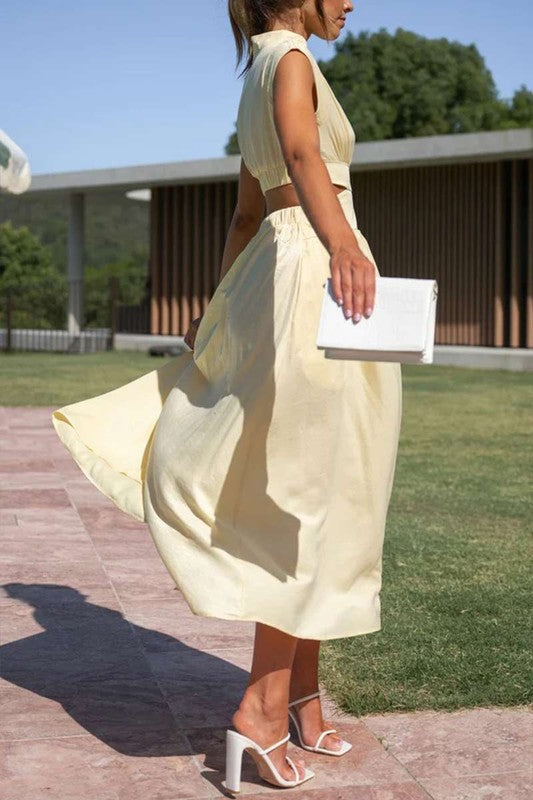 White Chic Cutout Maxi Dress