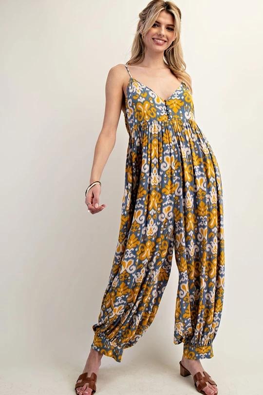 Boho Chic Printed Jumpsuit