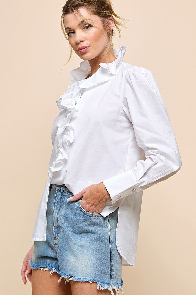 Ruffle Long Sleeve top