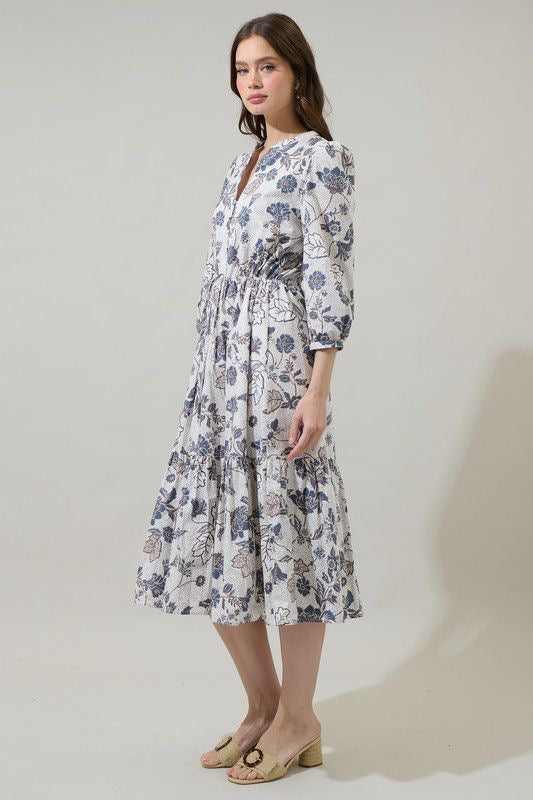 Floral Elegance Midi Dress