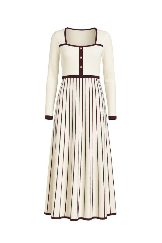 The Defined Rib Long Sleeve Knit Dress