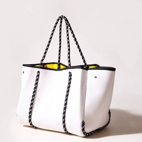 Everyday Tote White Dotted