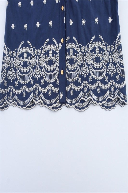 Embroidered Long Sleeve Shirt