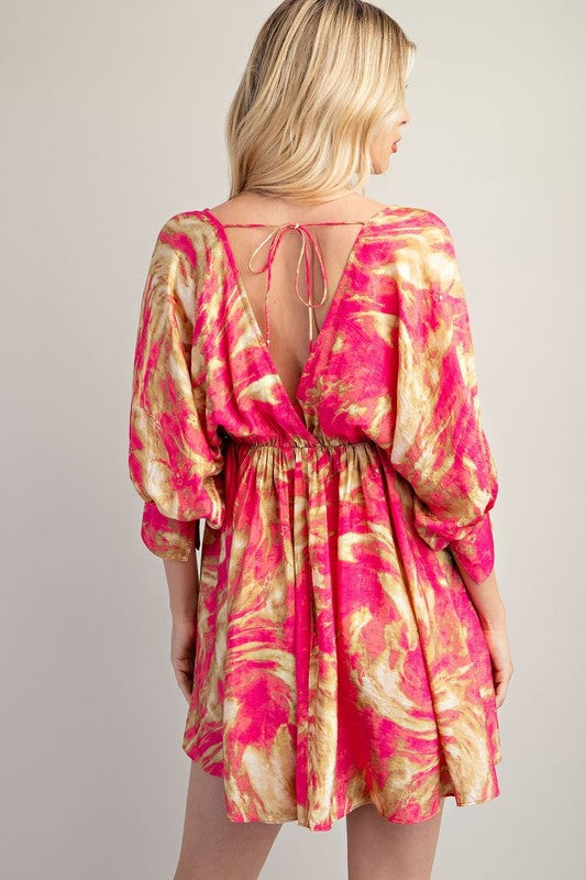 Kimono Coral Taupe Dress