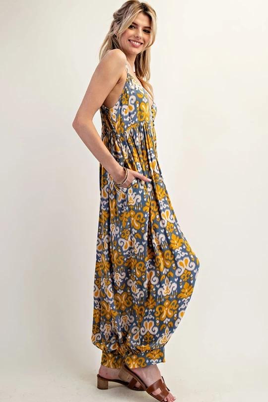 Boho Chic Printed Jumpsuit