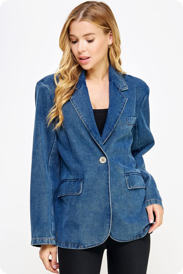 Denim blazer