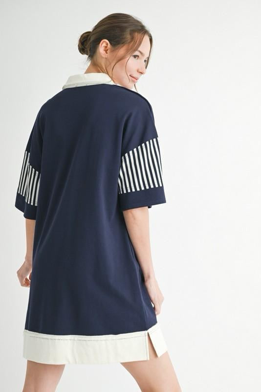 Nautical Striped Polo Dress (Preorder)