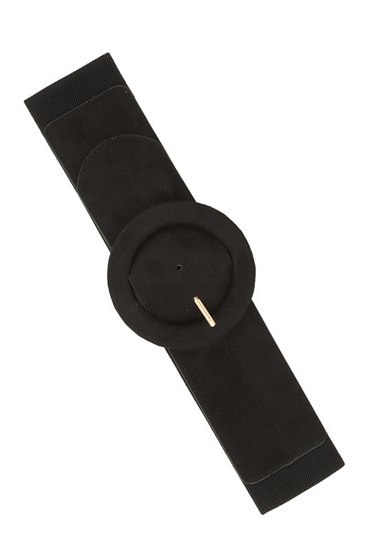 Bulky Black Suede Belt