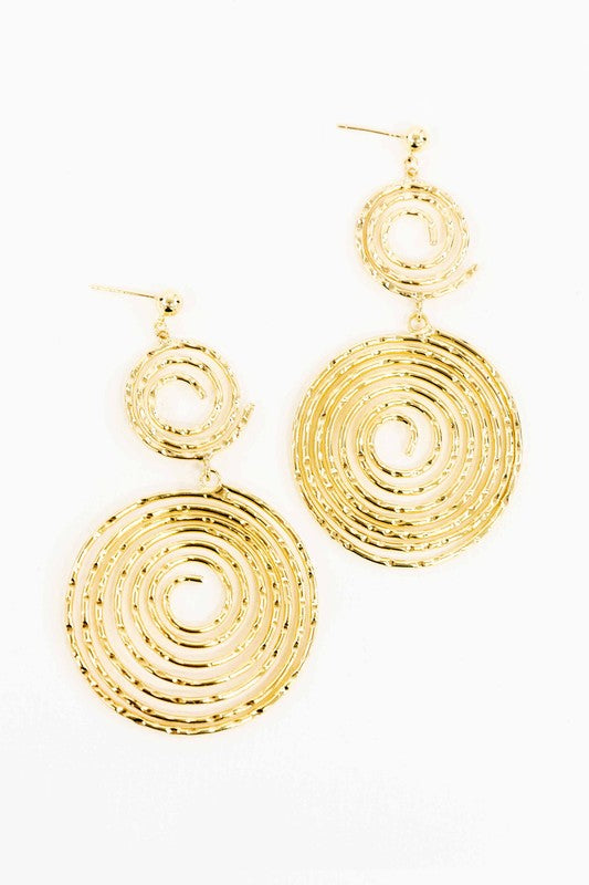 Navi swirl drop earrings