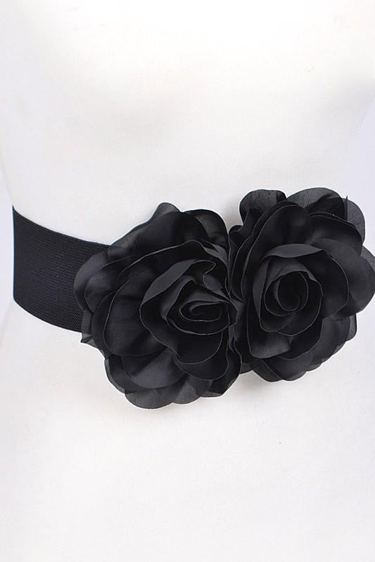 Double Large Flower Stretch Belt