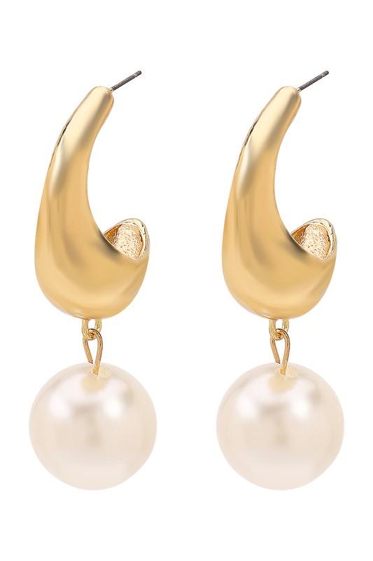 Metallic Pearl Earrings