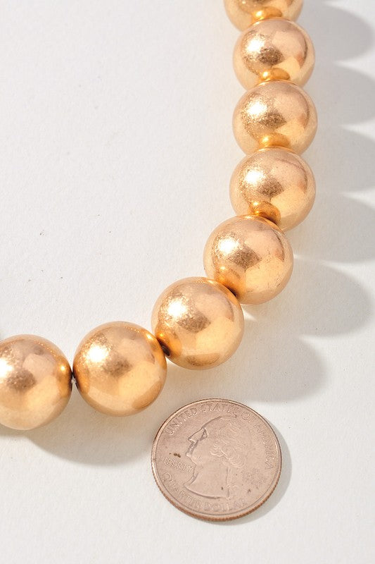 Gold Round Necklace