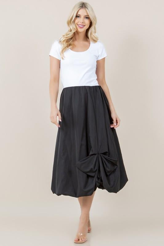 Elegant Knot Midi Skirt