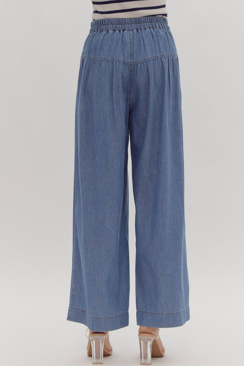 Denim Breeze Wide-Leg Pants