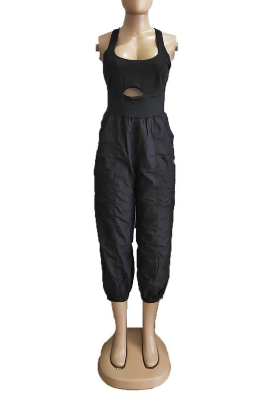 Black Cut-Out Jumpsuit